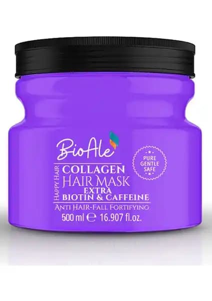 Bioale Saç Dökülmelerine Karşı Maske – Biotin ve Kafein İçeren Kolajenli Formül 500 ml