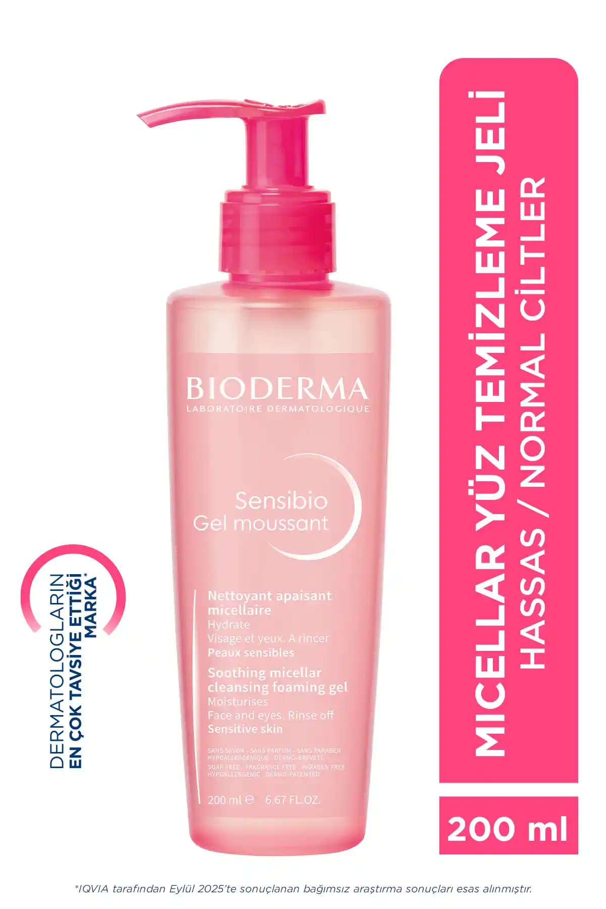 Bioderma Sensibio Köpüren Jel 200 ml: Hassas Ciltler için Nazik Temizleme ve Bariyer