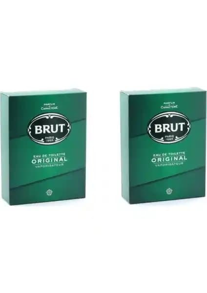Brut Original EDT iki adet 100 ml setiyle odunsu ve temiz erkek koku profili için analiz