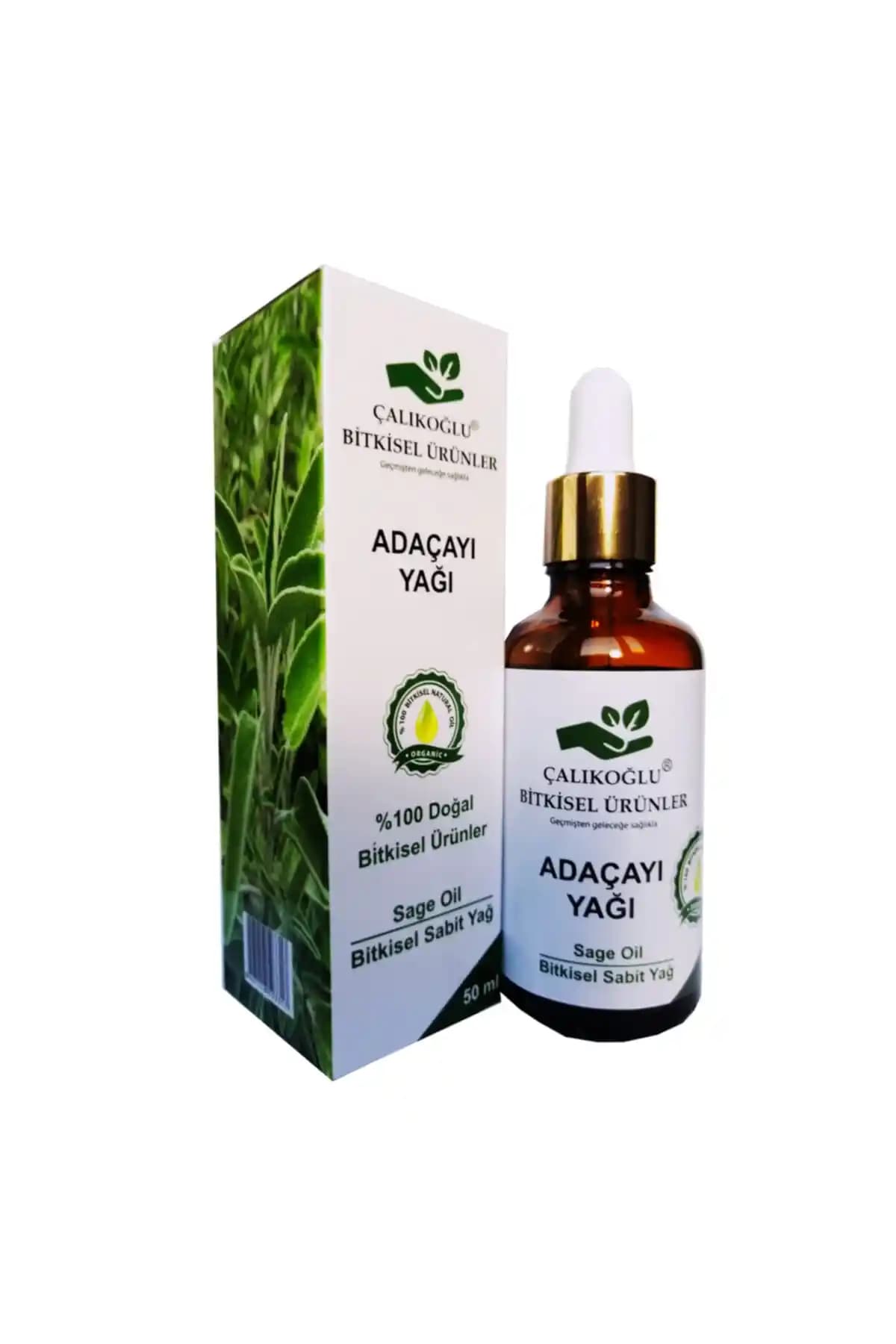 Çalıkoğlu Adaçayı Yağı ve Acı Elma Uçucu Yağı Karışımı 50 ml – Saf Distilasyonla Elde Edilen Uçucu Yağ