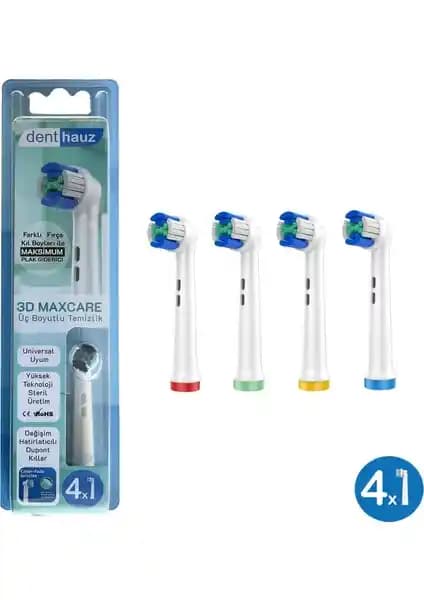 Denthauz 3D Maxcare ile Oral-B uyumlu yumuşak kıllı başlıklar, etkili temizliği sunar