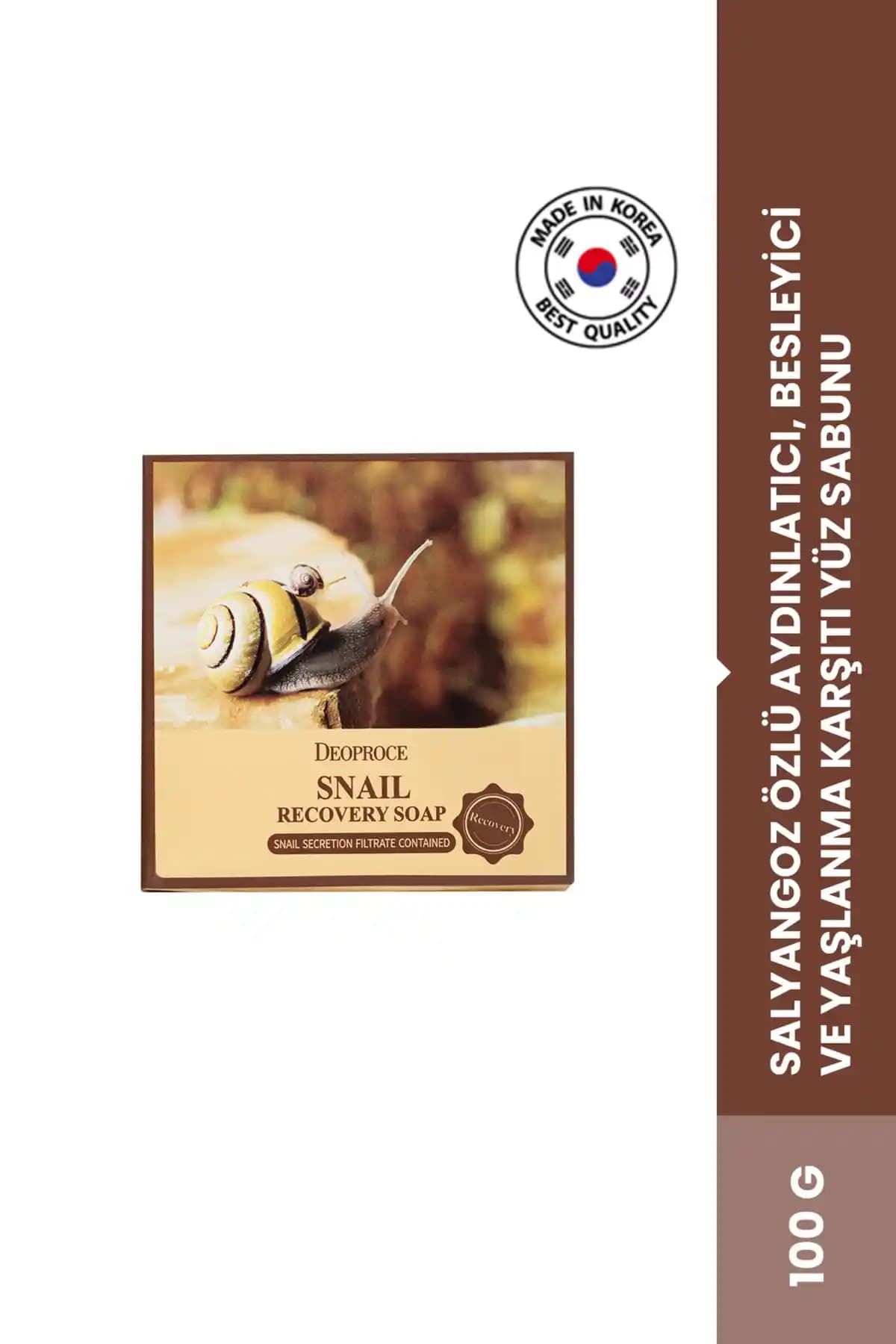 DEOPROCE Salyangoz Özlü Yüz Sabunu: Onarıcı Nem ve Yenilenme İçin Uygun Günlük Kullanım