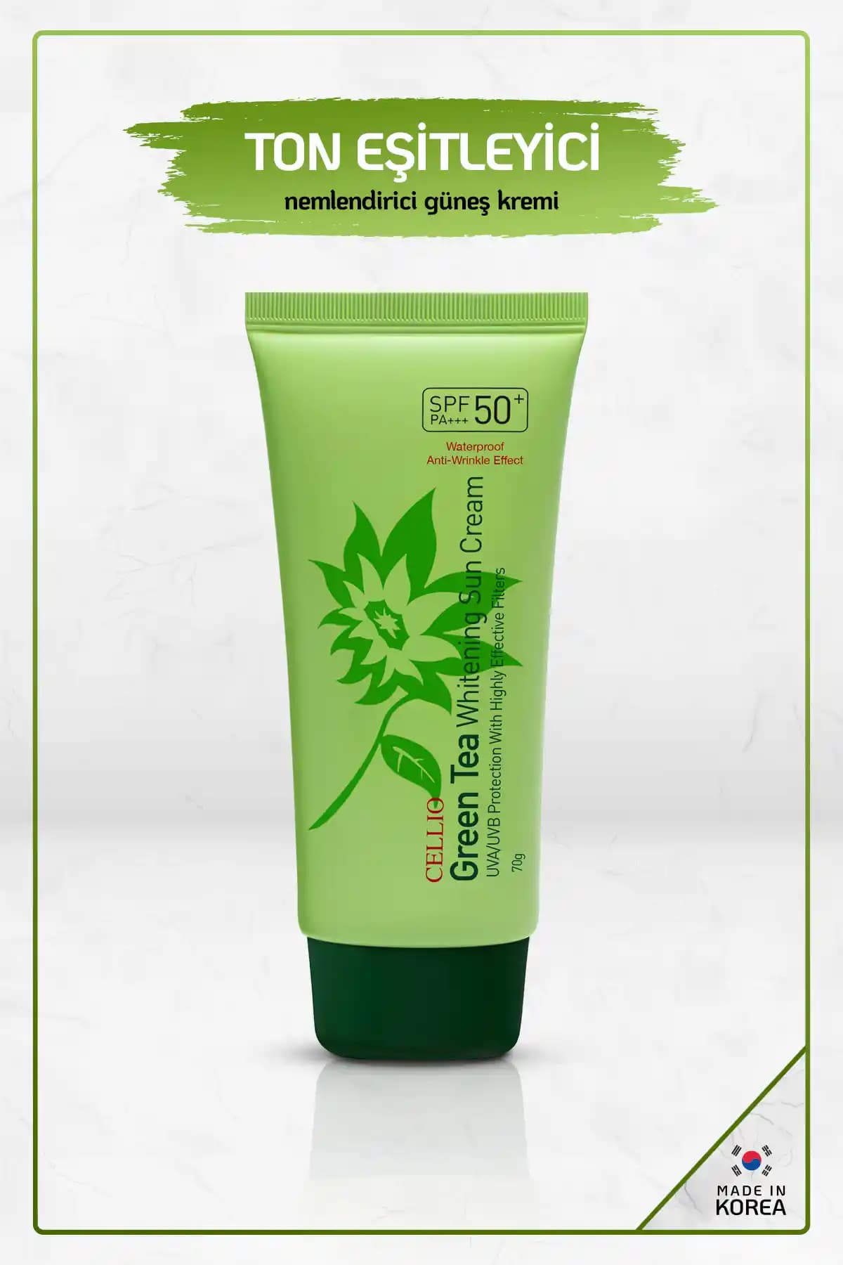 DR. CELLIO Green Tea Özlü SPF50+ Hassas Ciltler İçin Güneş Kremi: Ürün Analizi