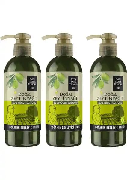 Eyüp Sabri Tuncer Doğal Zeytinyağlı El ve Vücut Losyonu – 250 ml X3 Paket Nemlendirme
