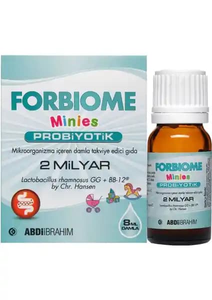 Forbiome Probiyotik Minies Damla: 2–8 Yaş Çocuklar İçin Aromasız Probiotik Damlalar