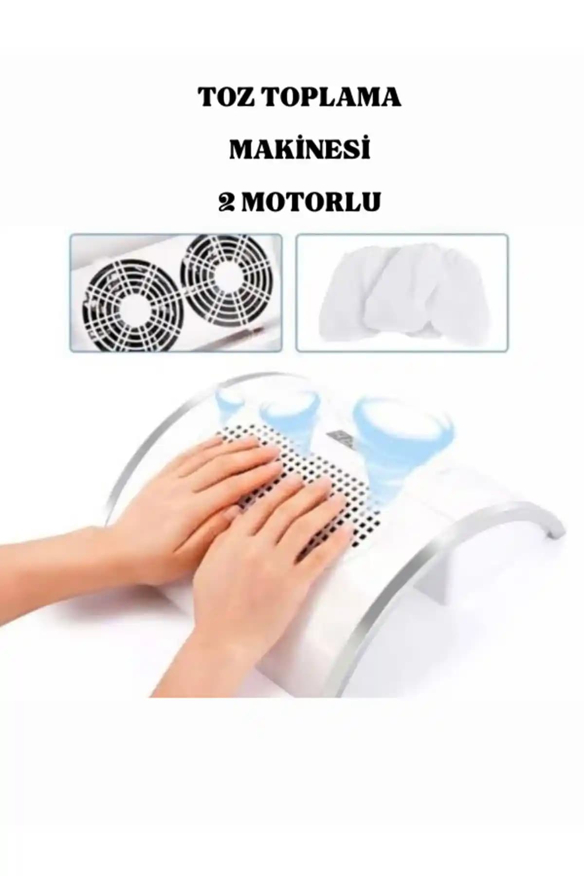 FREELADY Protez Tırnak Toz Toplama Makinesi – İki Motorlu ve 80 Watt Güç ile Etkili Emiş