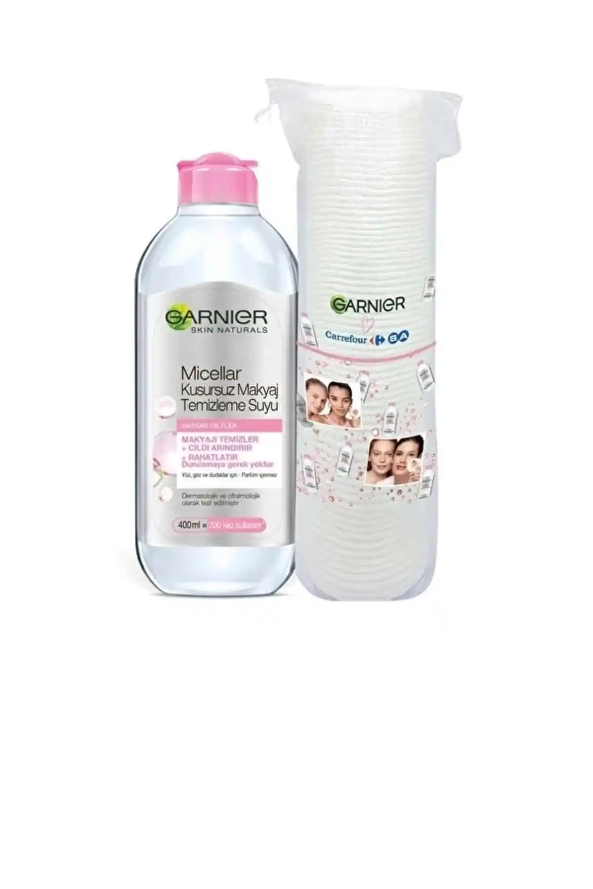Garnier Micellar Kusursuz Makyaj Temizleme Suyu 400 ml + Pamuk – Balm Dokulu Temizleme