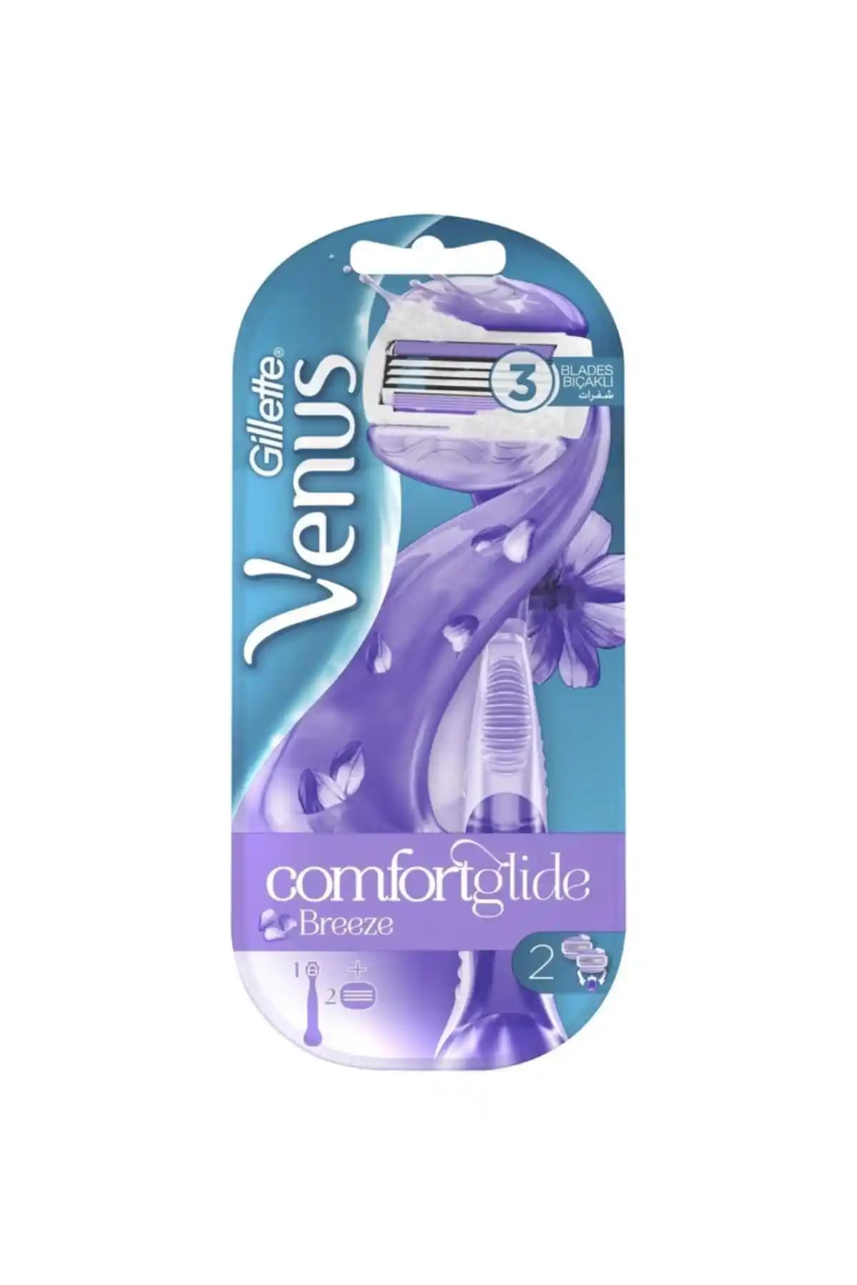 Gillette Venus Comfortglide Breeze Kadın Tıraş: 2 Yedekli Set ile Etkili ve Güvenli Tıraş
