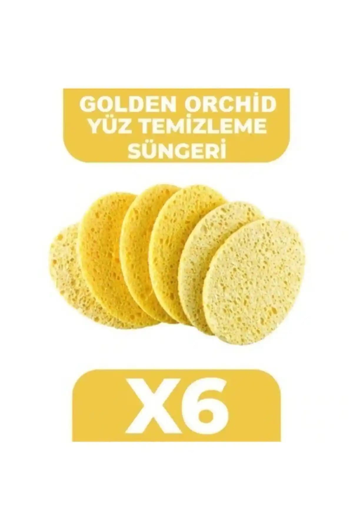 Golden Orchid Yüz Temizleme Süngeri – Sarı 6’lı Paket: Nazik, Etkili Günlük Temizlik