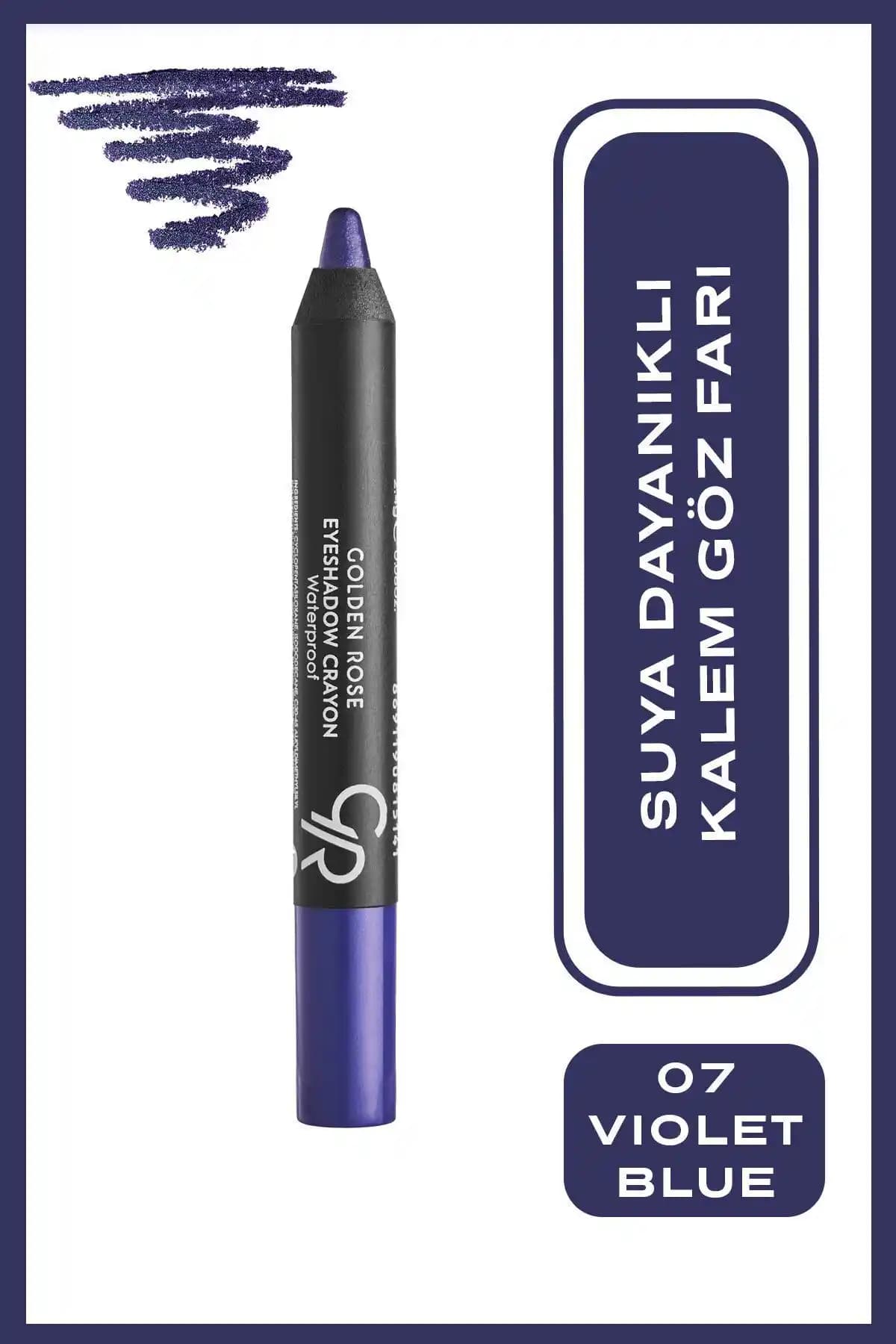 Golden Rose 07 Kalem Far Mor Metalik, Suda Akmayan Kremsi Formül 2,4 g Uzun Ömürlü Parıltı