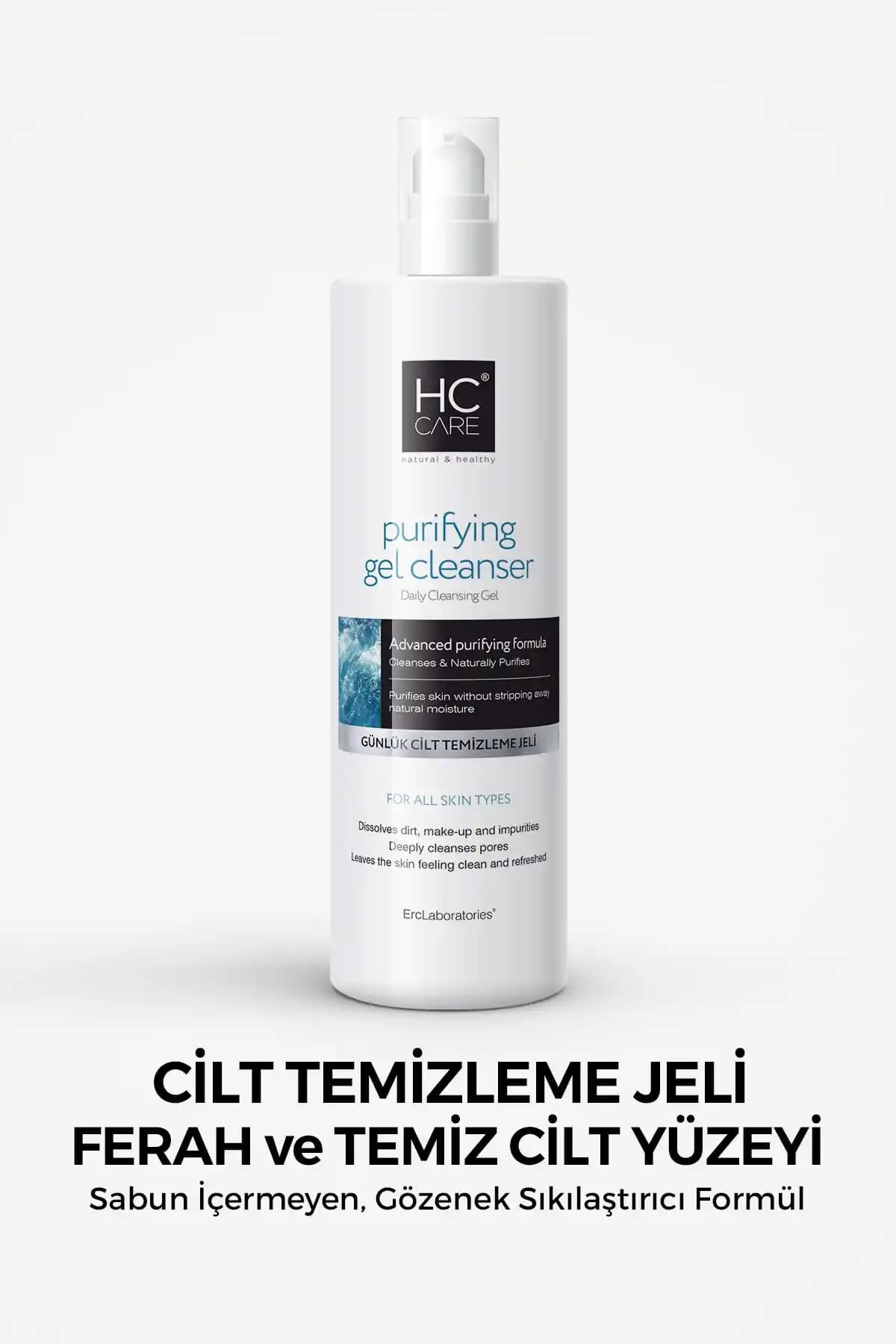 HC Care Cilt Temizleme Jeli 200 ml – Sabunsuz jel formunda derin temizlik ve nem dengesi