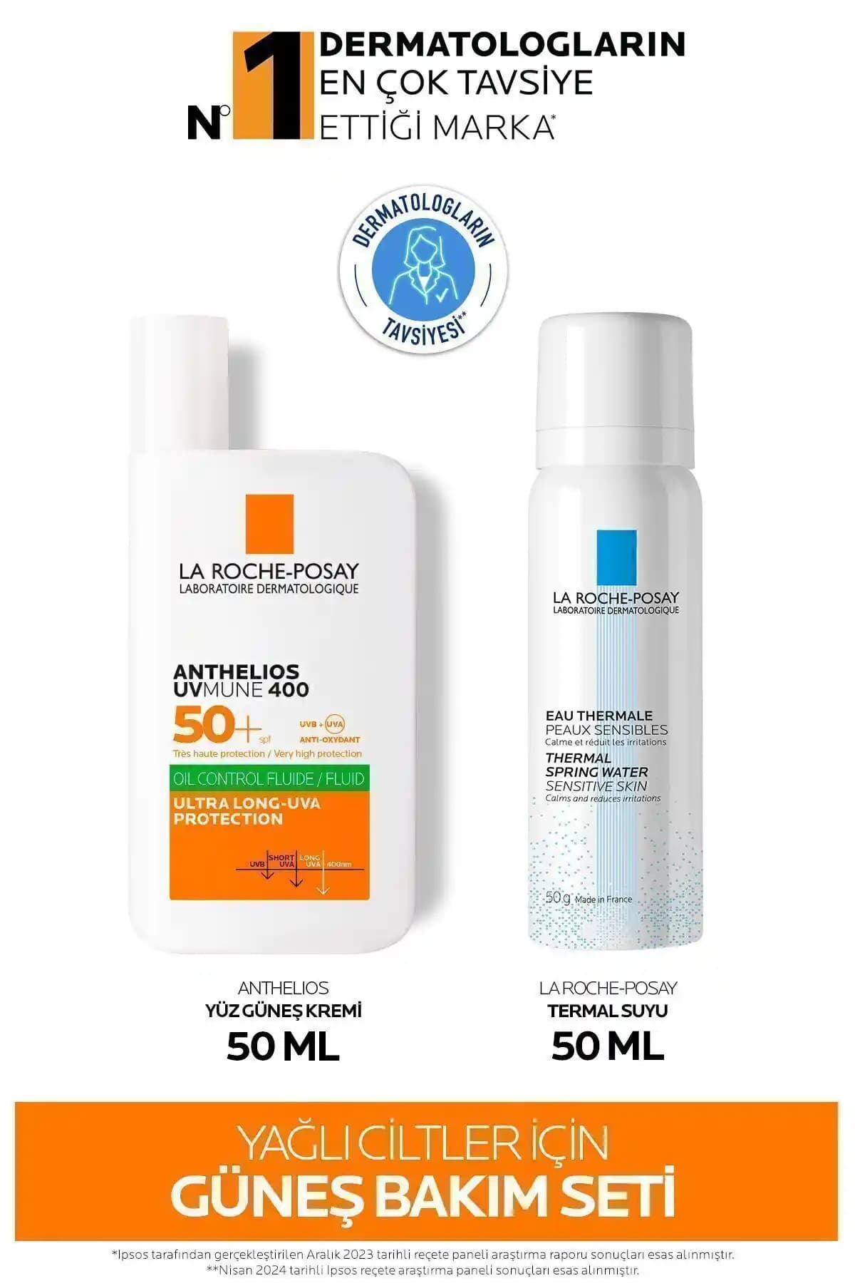 La Roche-Posay Yağlı Ciltler İçin Güneş ve Cilt Bakım Seti – Yağ Kontrolü ve Leke Karşıtı