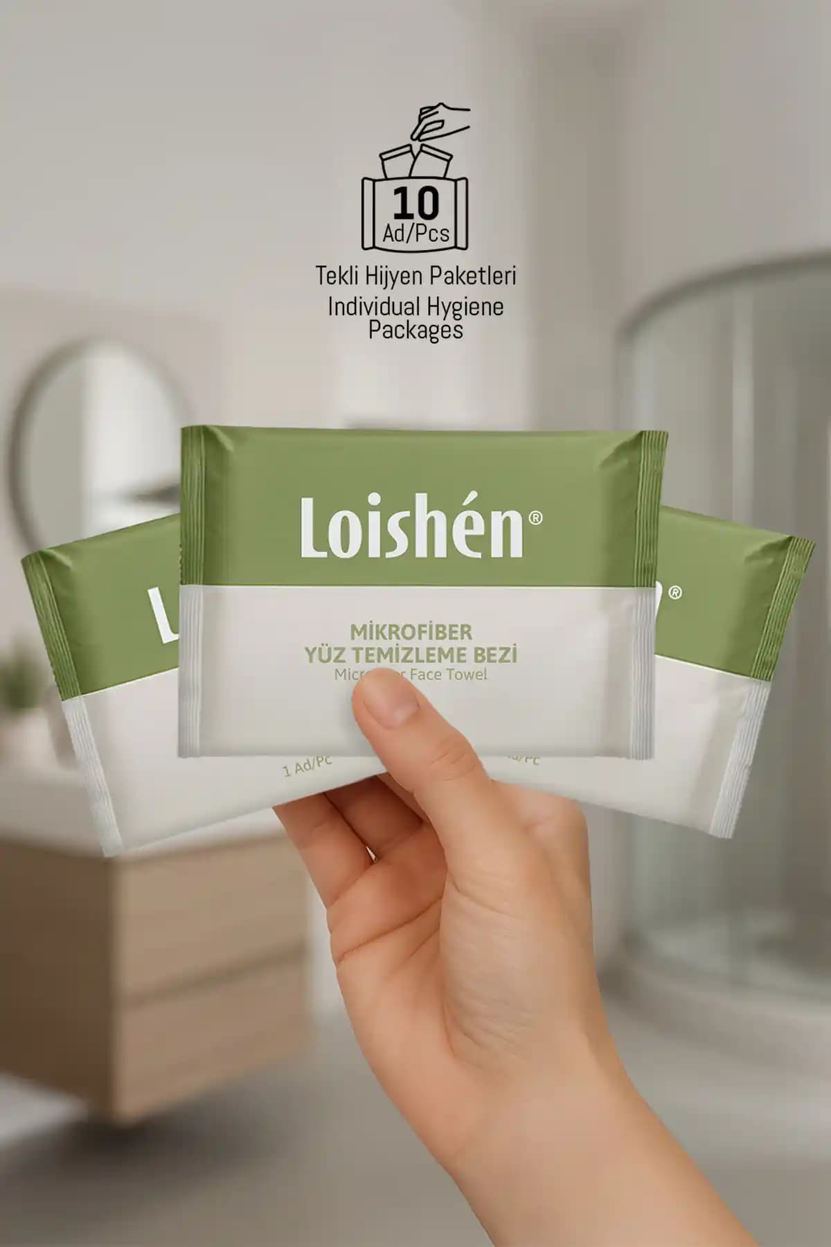 Loishen Mikrofiber Yüz Temizleme Bezi Seti: Nazik Dokulu ve Su ile Temizleyen