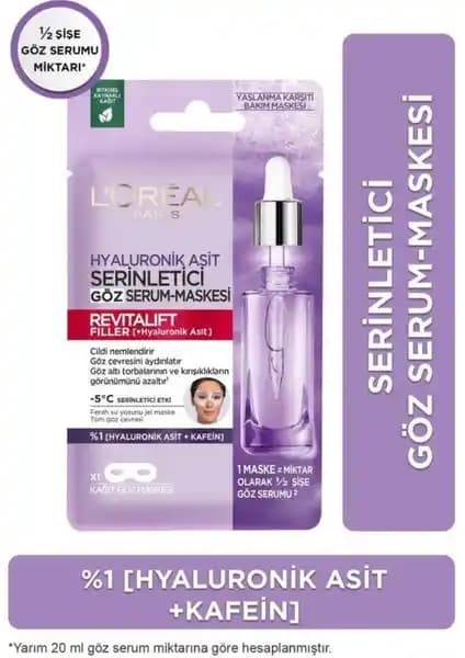 L’Oréal Paris Revitalift Filler Göz Serum-Maske: Yoğun Nem ve Soğutucu Ferahlık Sunan Bakım