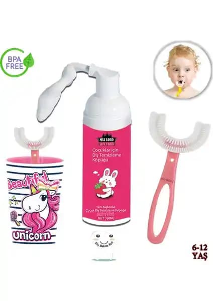 Mas Lord U Tipi Yeni Nesil Çocuk Diş Fırçası Seti: Ergonomik Tasarım, Güvenli Malzeme