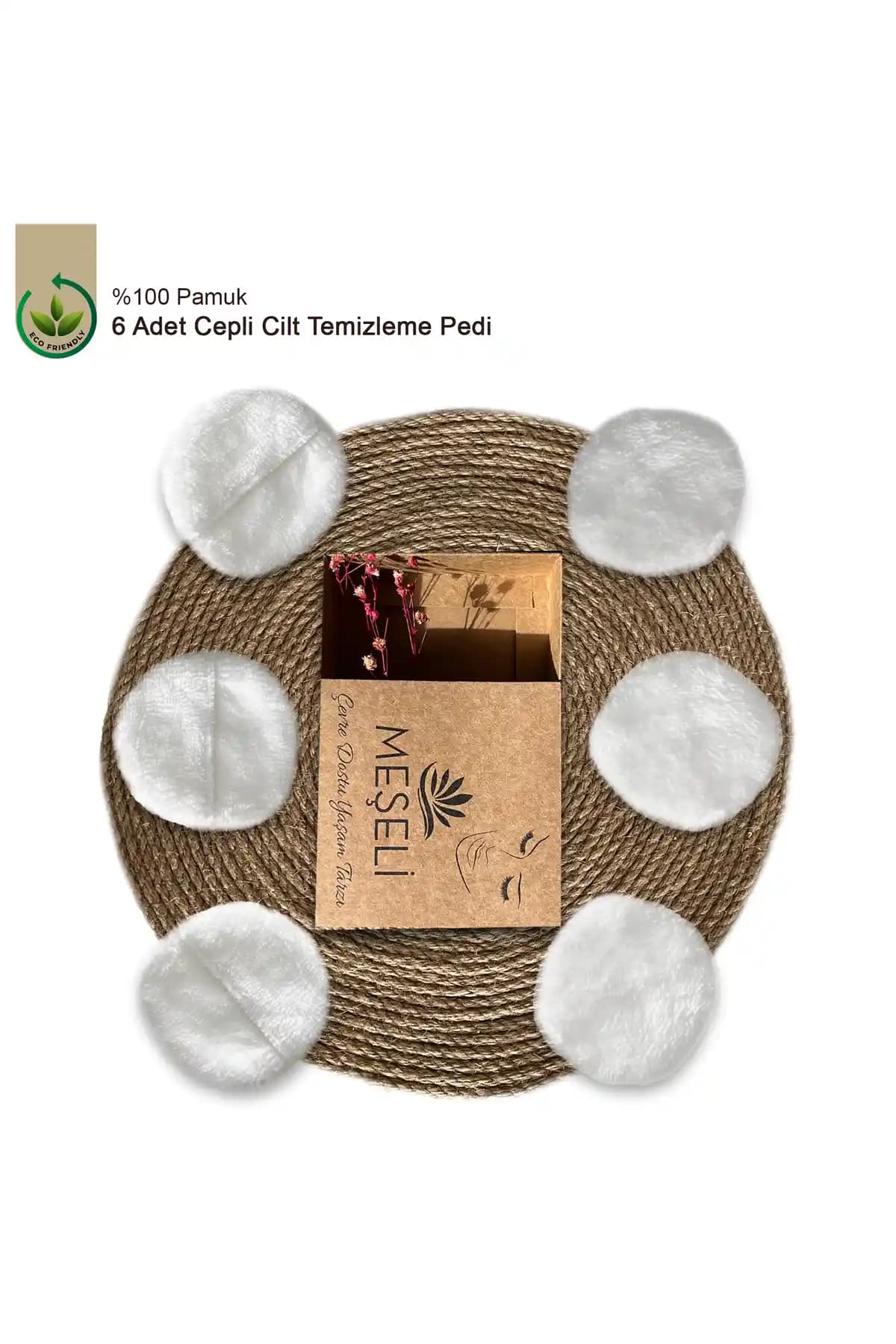 Meşeli Tekstil: 6 Adet Organik Pamuk Yıkanabilir Ped ile Cilt Temizliği ve Bölge Desteği