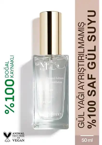 Misbahçe Sınırlı Sürüm Saf Gül Suyu 50 mL: Doğal Tonik ile Yatıştırıcı Cilt Bakımı