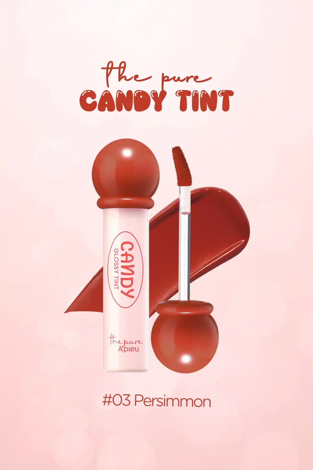 Missha The Pure Candy Tint No.03 Persimmon: Uzun Ömürlü Parlak ve Nemli Dudak Rengi