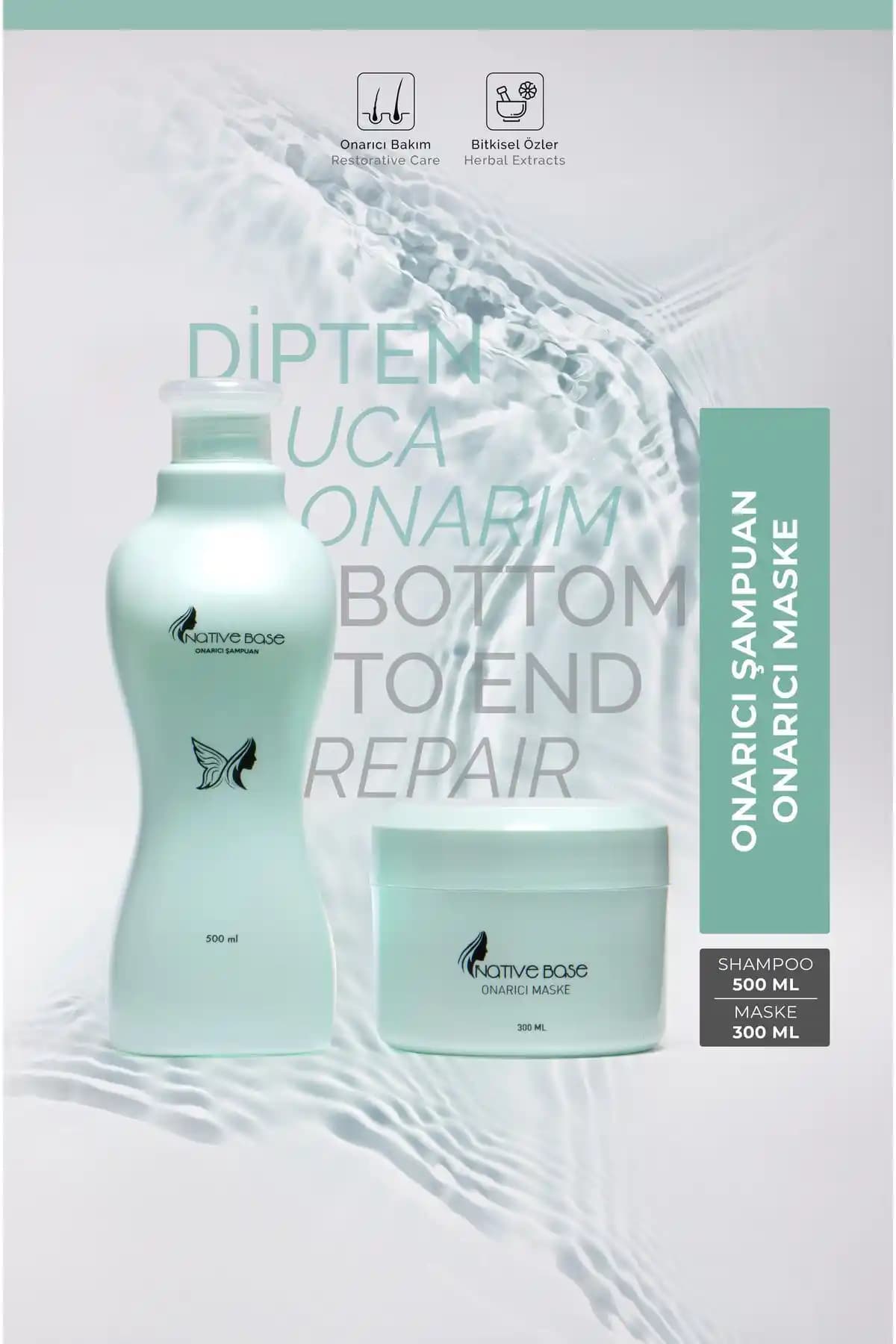 Native Base Onarıcı Şampuanı ve Maskesi: Doğal İçerikli Saç Bakımının İki Adımlı Rutini