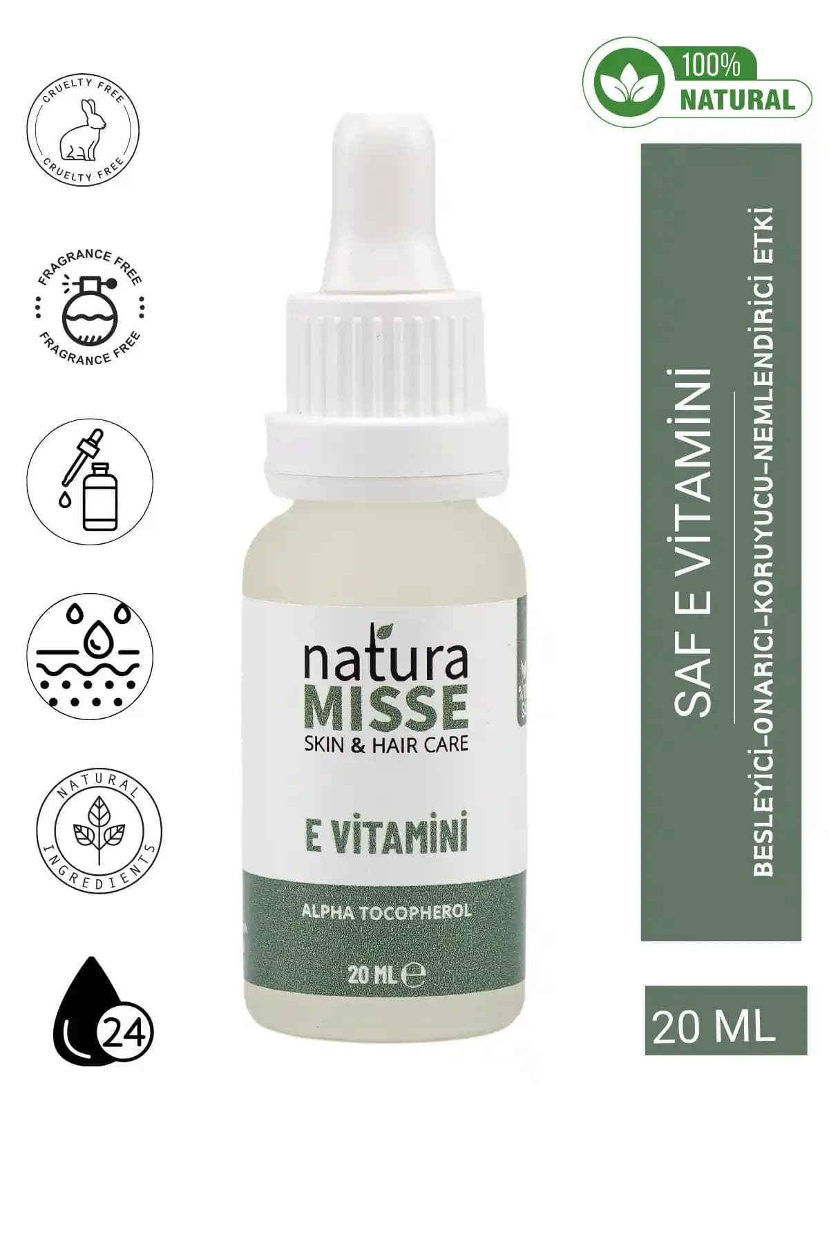 Naturamisse E Vitamini 20 ml Nemlendirici Serum: Yaşlanma ve Kırışıklık Karşıtı Doğal Bakım