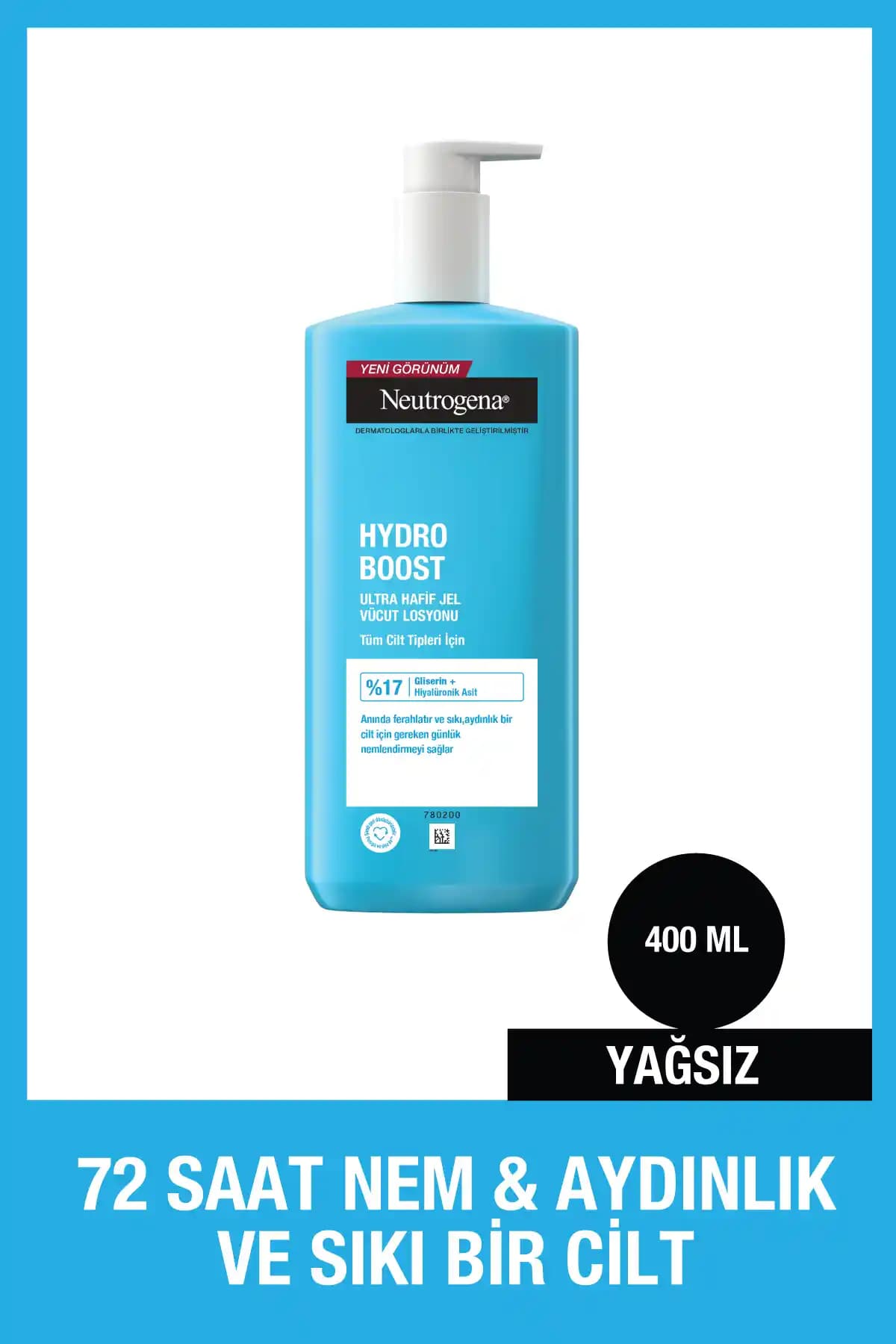 Neutrogena Hydro Boost Vücut Losyonu: Jel Formunda Yoğun Nem ve Hızlı Emilim