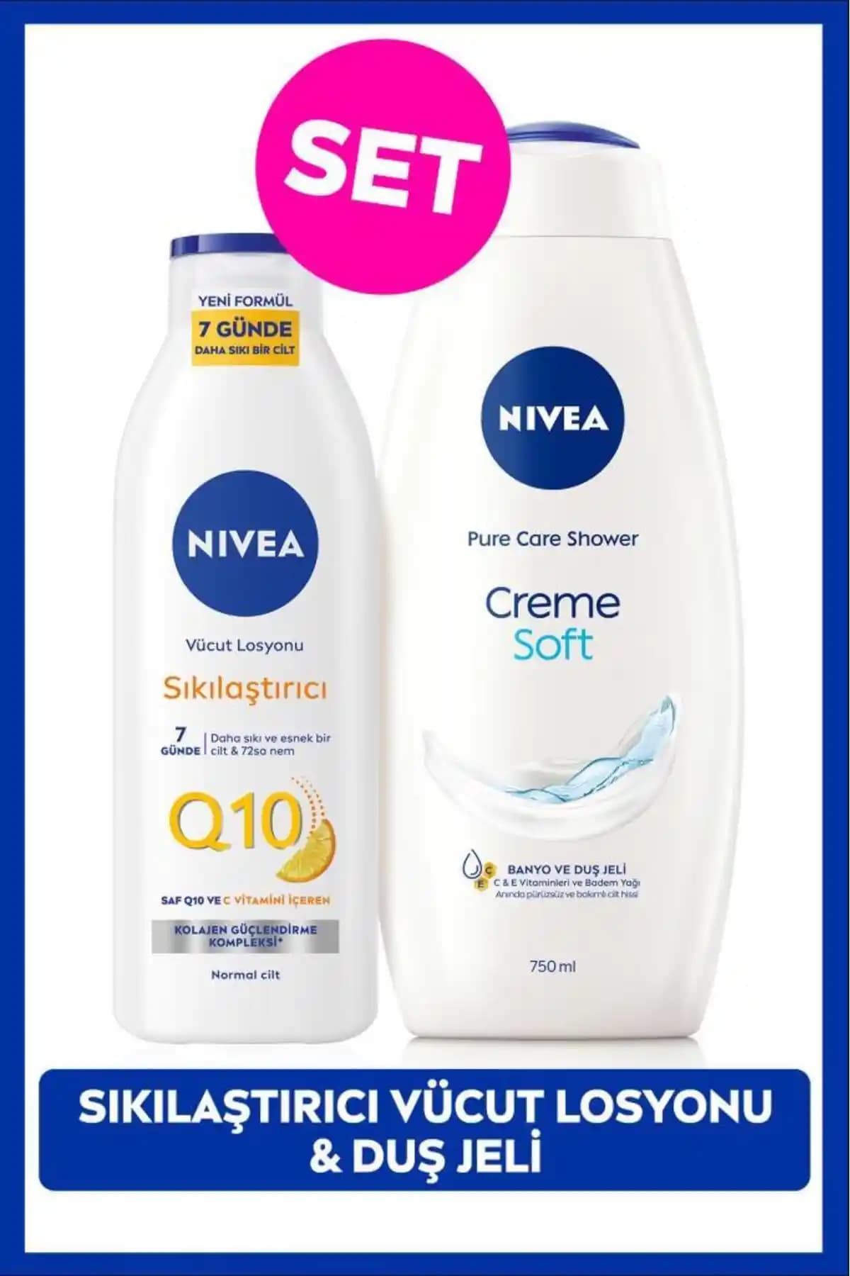 NIVEA Creme Soft Kremsi Dokunuş Duş Jeli ile Q10 Sıkılaştırıcı Vücut Losyonu İncelemesi