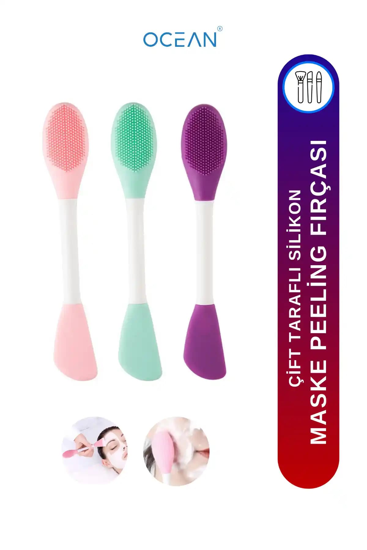 Ocean çift taraflı silikon yüz maskesiyle temizliği derinleştirmek ve nem dengesi sağlamak