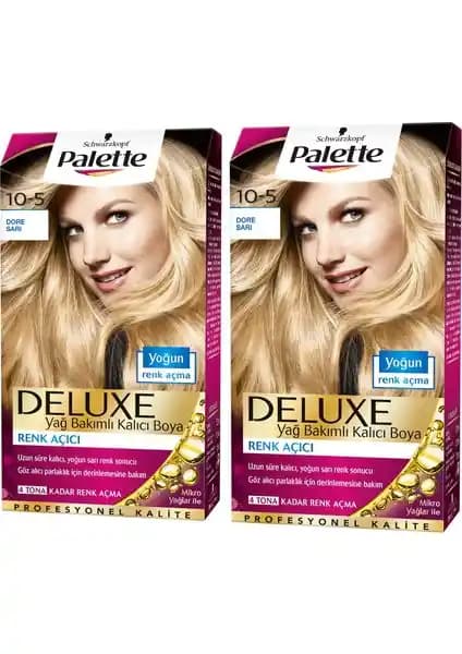 Palette Deluxe 10-5 Doré Sarı x2 Paket: Yüksek Pigment Yoğunluğu ve Mikro Yağlı Bakım