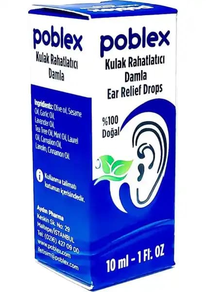 Poblex Kulak Rahatlatıcı Damla: Doğal Yağlarla Dış Kulak Rahatlığını Destekleyen Sıvı Formül