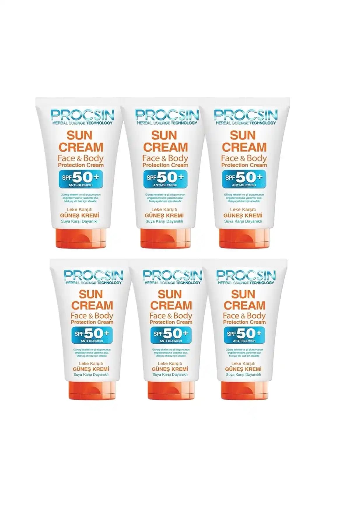 PROCSIN Leke Karşıtı Güneş Koruyucu 6'lı Set SPF50 ile lekelerin görünümünü destekler ve nemi korur