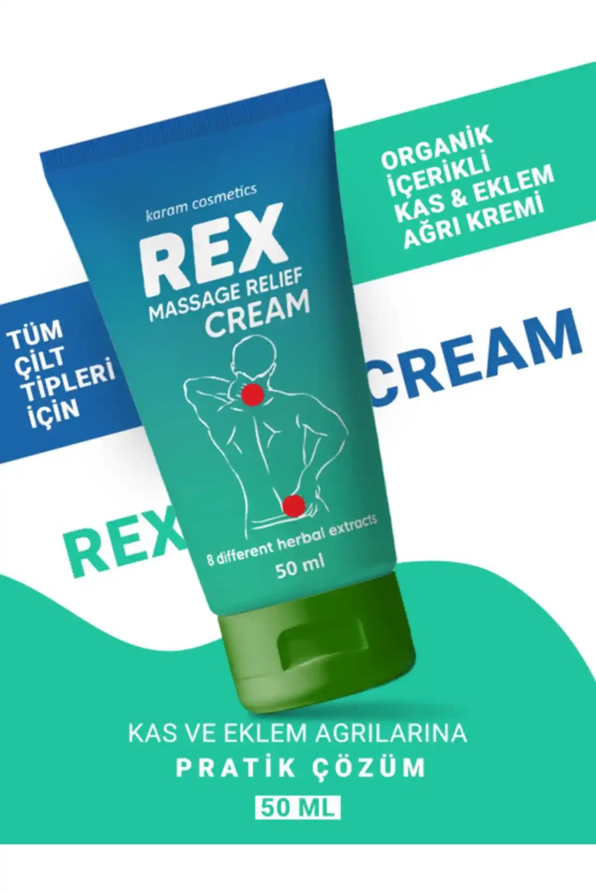 Rex Masaj Rahatlatıcı Kremi ile Kas ve Cilt İçin Hızlı ve Güvenli Rahatlama Sağlayın