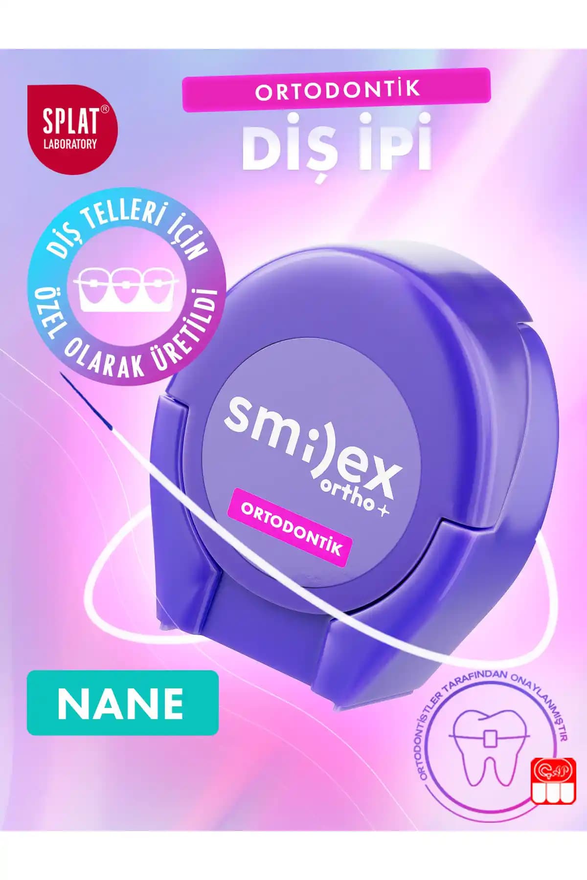 Smilex Ortho+ Nane Aromalı Diş İpi: Braketli Dişler İçin Uzun Ömürlü Rulo Temizleme Çözümü