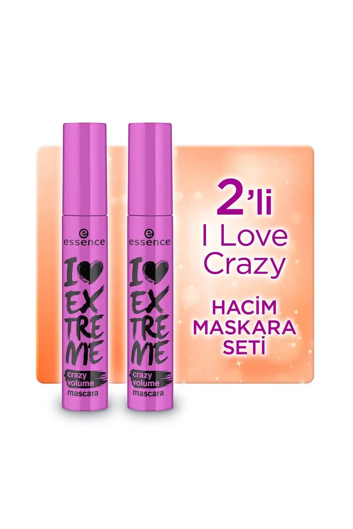 Tek Katta Belirgin Hacim ve Kıvrım: Essence I Love Crazy Volume 2'li Set Maskara