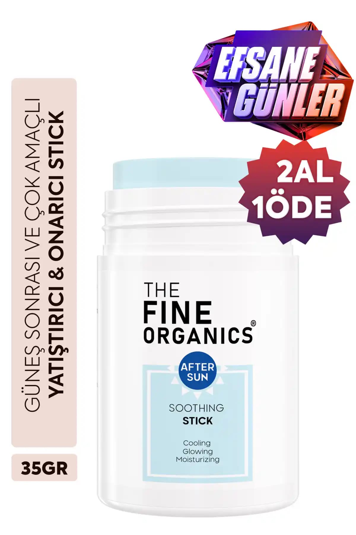The Fine Organics After Sun Yatıştırıcı ve Nemlendirici Stick 35 g – Güneş Sonrası Bakım