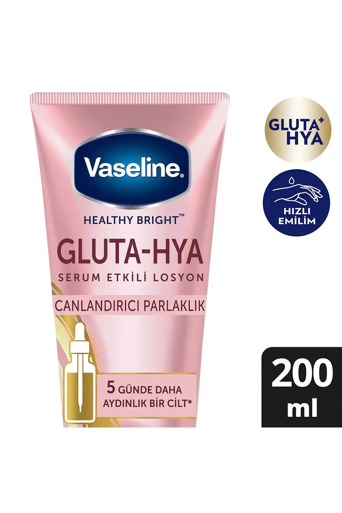 Vaseline Gluta Hya Serum Losyon Canlandırıcı Parlaklık: Su Bazlı Nemlendirme ve Aydınlık