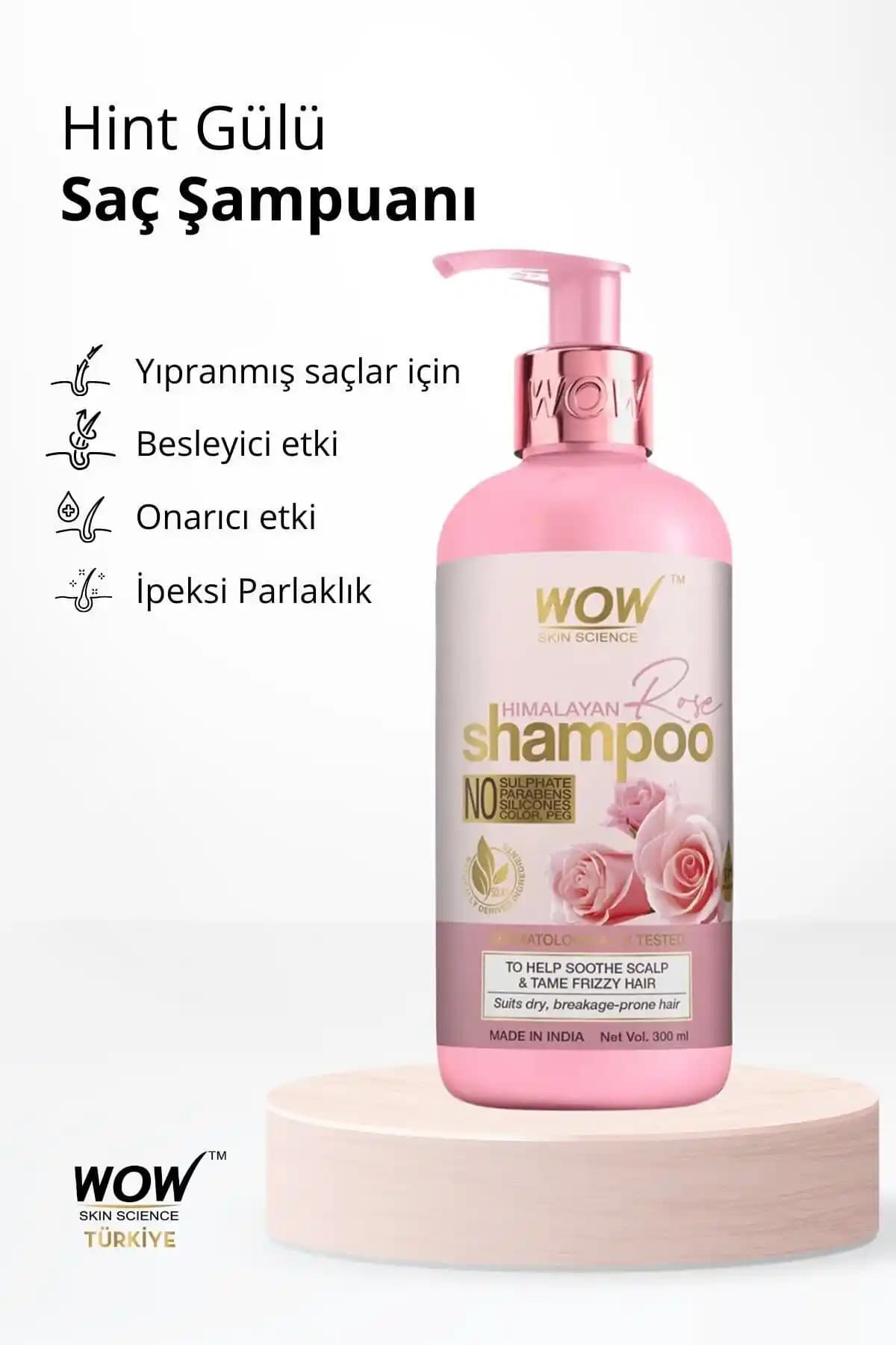 WOW Skin Science Hint Gülü Şampuanı: Doğal İçerikli Saç Bakımıyla Parlak ve Dolgun Görünüm