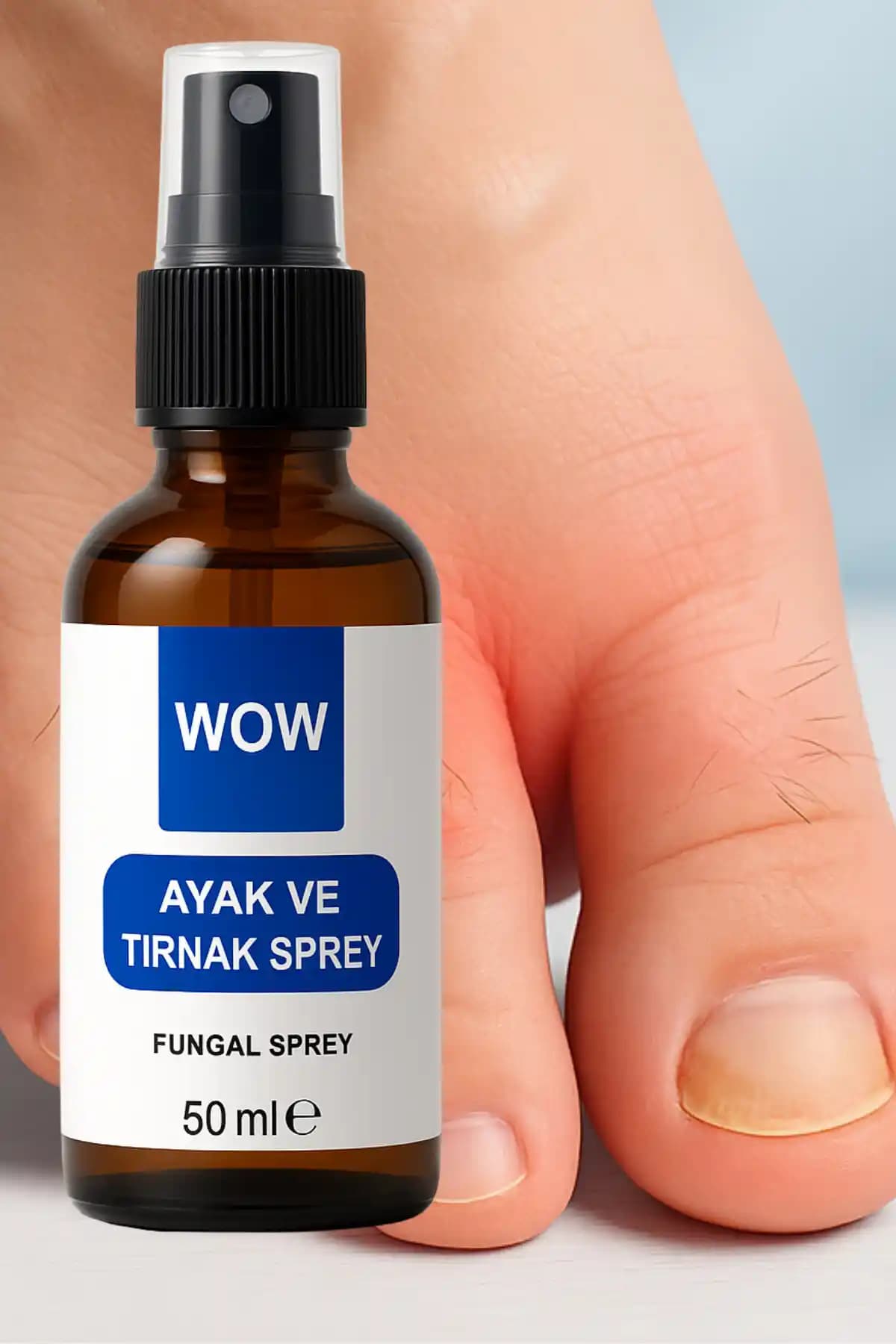 Wowhaircare Ayak ve Tırnak Mantarı Spreyi ile Kaşıntı Azalır, Koku Kontrolü ve Nemlendirme