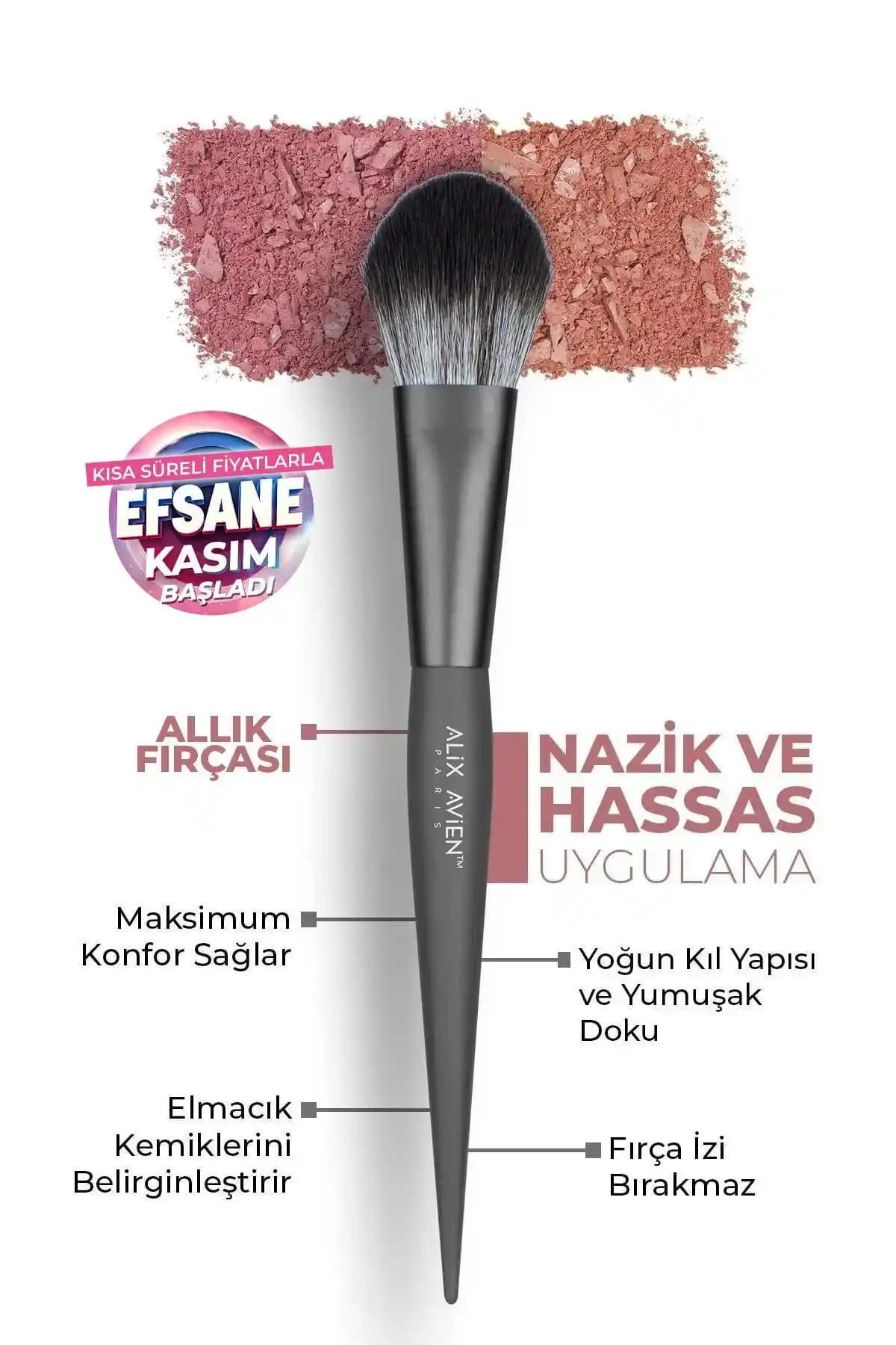 Alix Avien Allık Fırçası ile Doğal ve Pürüzsüz Makyaj İçin Profesyonel Çözüm