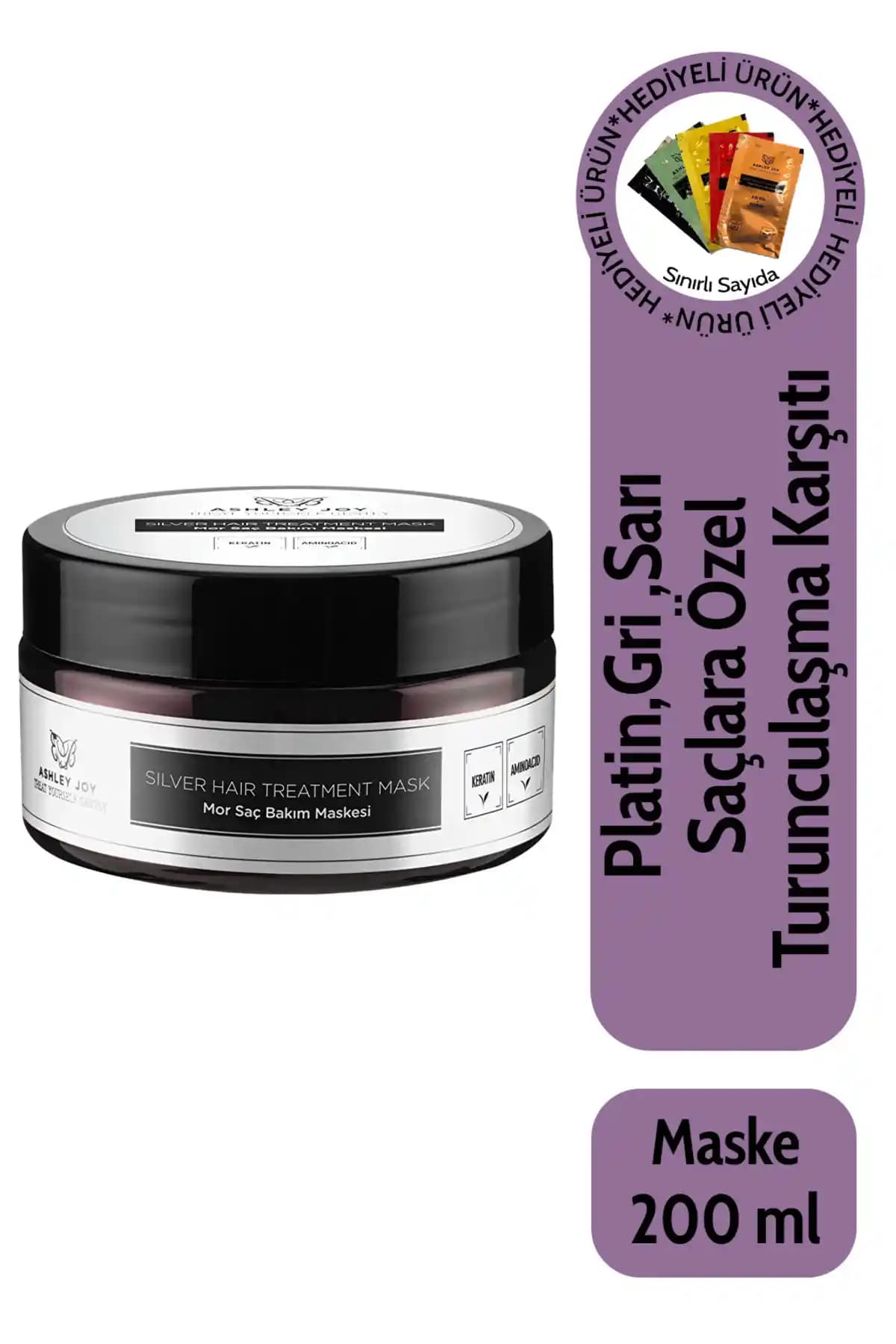 Ashley Joy Platin: Sarı Saçlar İçin Turunculaşma Karşıtı Mor Pigmentli Saç Maskesi