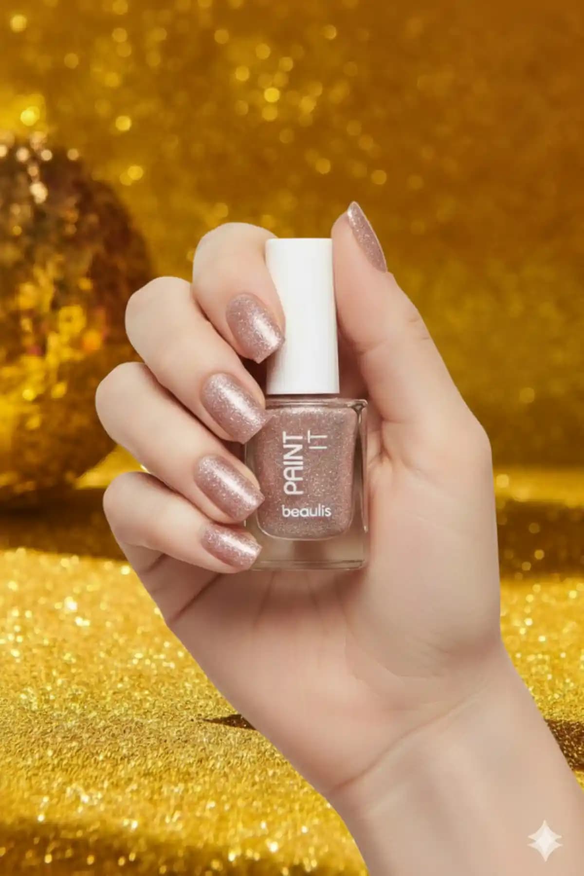 beaulis Paint It Galaxy Oje 956 ile Işıltılı ve Uzun Süre Kalıcı Pembe Tırnak Bakımı