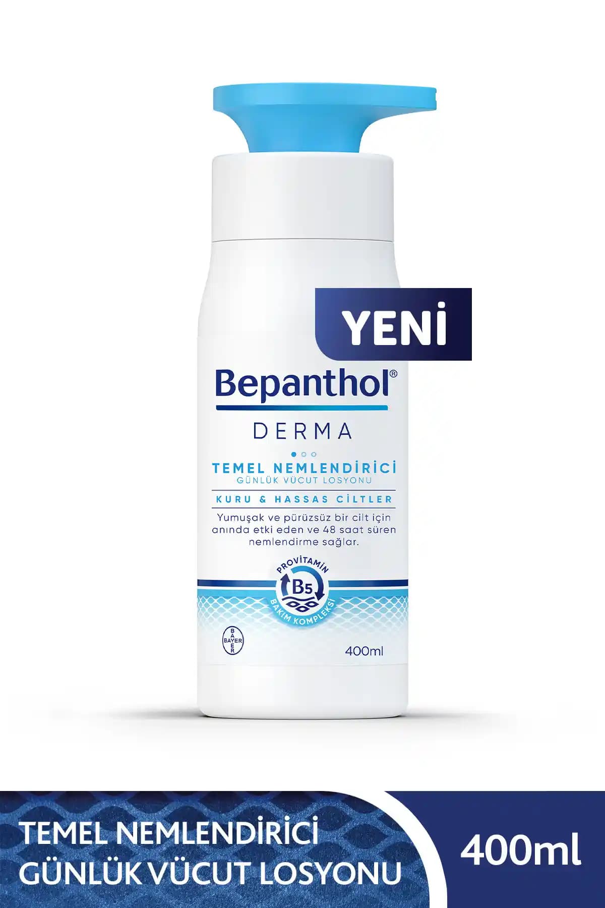 Bepanthol Derma Temel Nemlendirici Losyon 400 ml: Kuru ve Hassas Ciltler İçin Etkili Bakım