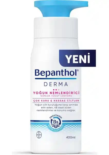 Bepanthol Derma Yoğun Nemlendirici Losyon 400 ml - Kuru ve Hassas Ciltler İçin Etkili Nemlendirme