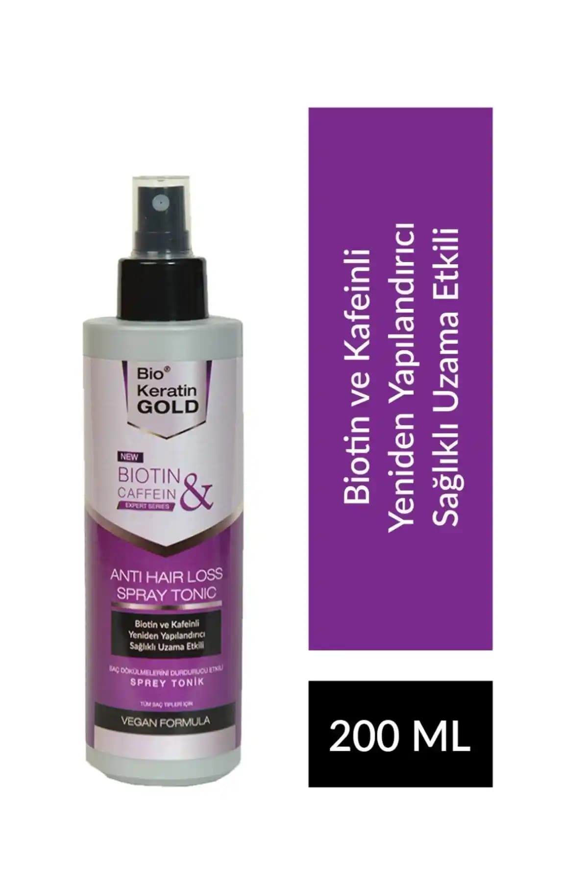 Bio Keratin Gold Biotin & Kafein Saç Toniği ile Dökülme Karşıtı Etkili Saç Bakımı