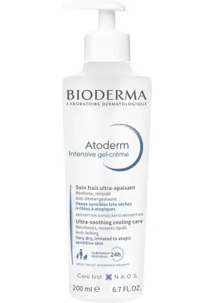 Bioderma Atoderm Intensive Gel-Cream 200 ml: Çok Kuru ve Atopik Ciltler İçin Yoğun Nemlendirici Jel Krem