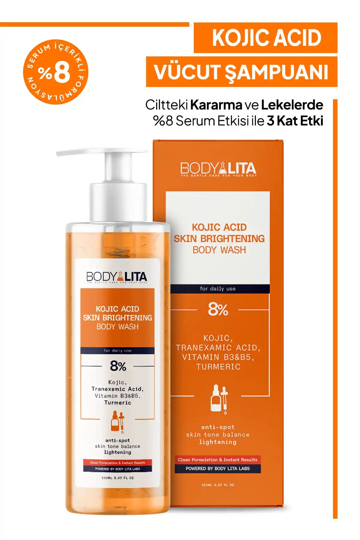 Bodylita Kojik Asit İçerikli Kararma ve Cilt Aydınlatıcı Vücut Şampuanı İncelemesi