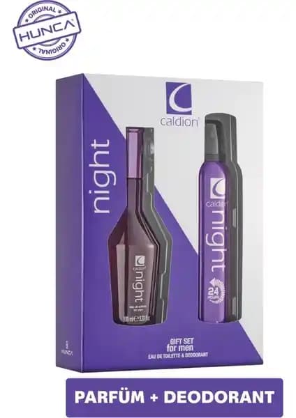 Caldion Gece Bay EDT 100 ml + Deo 150 ml: Modern Erkeğe Özel Kalıcı ve Çekici Koku Seti