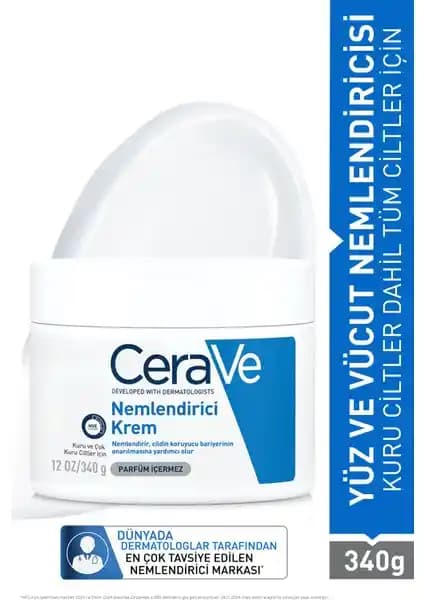 CeraVe Nemlendirici Krem: Kuru ve Hassas Ciltler İçin Derinlemesine Nemlendirme ve Koruma