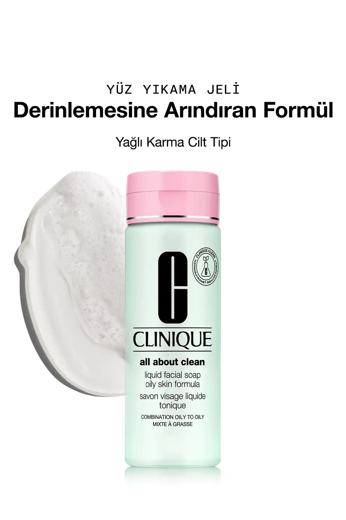 Clinique All About Clean™ Likit Yüz Temizleme Jeli Karma ve Yağlı Ciltler İçin 200ml