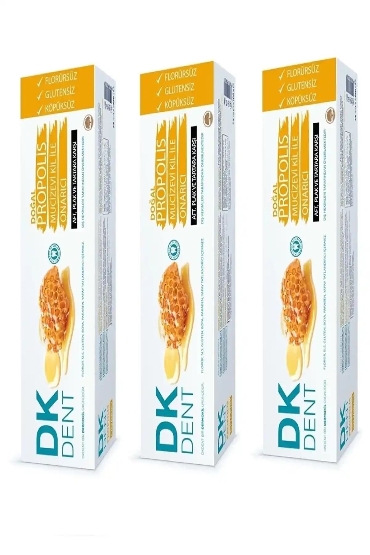 Dermokil Dk Dent Propolis Diş Macunu 75ml x3: Doğal Beyazlık ve Sağlıklı Ağız Bakımı