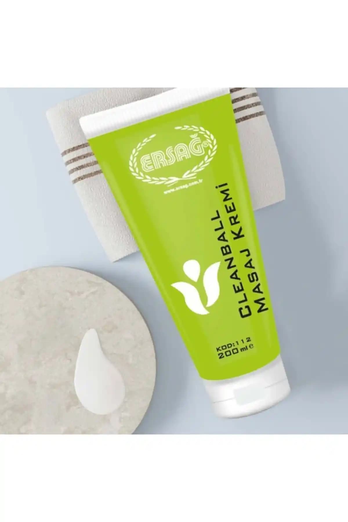 Ersağ Doğal Ürünler Masaj Kremi Cleanball 200 ML - Ağrı Kesici ve Nemlendirici Krem